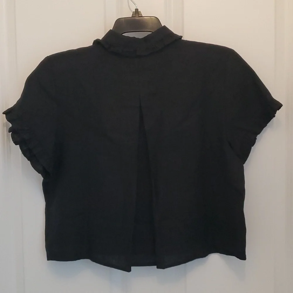 J.Crew, Short Sleeve Blouse, Size M, Black - Picture 6 of 13